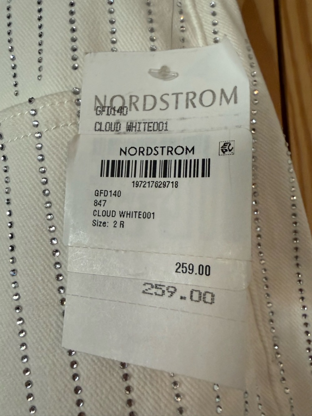 GOOD AMERICAN Wide-Leg Women’s Jeans W/ Rhinestone Pinstripes - 26/2 - Picture 11 of 13